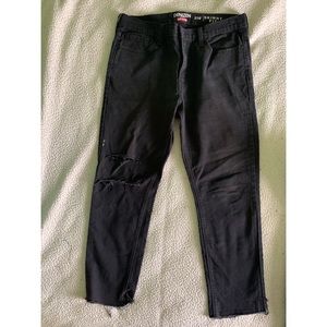 Levi skinny fit ripped black jeans